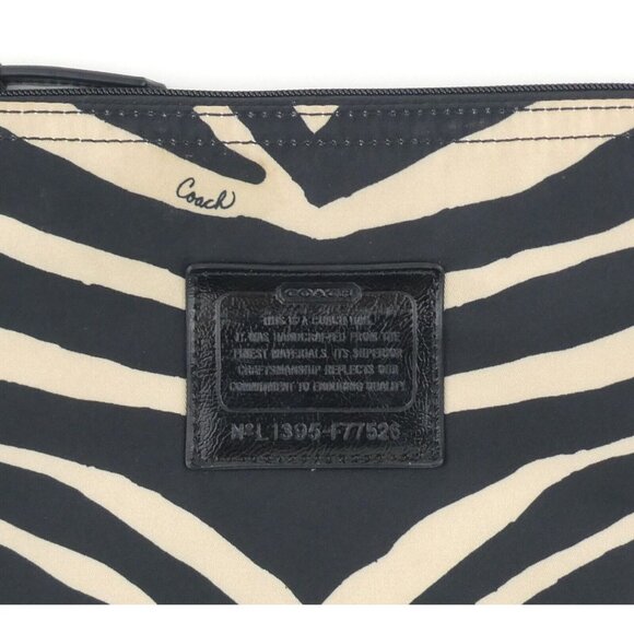 Coach Black Tan Zebra Print Snap Multifunction Pocket (Pocket Only) F77526 - Picture 2 of 10